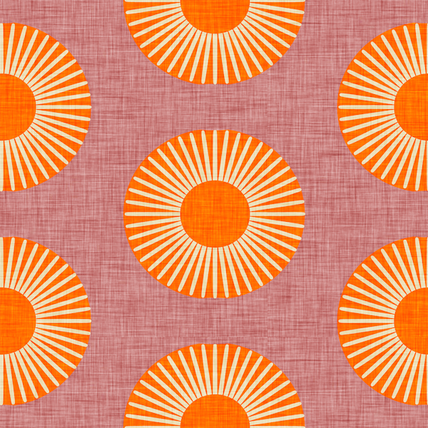Earth Mod Abstract Sun Rose Orange