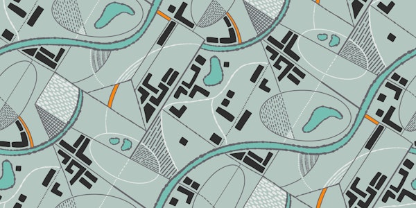 City Life abstract map aqua