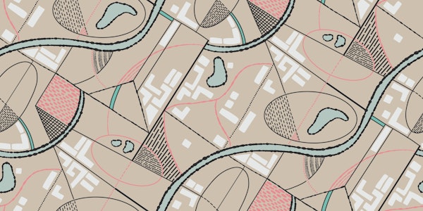 City Life abstract map beige