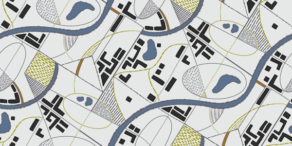 City Life abstract map off-white