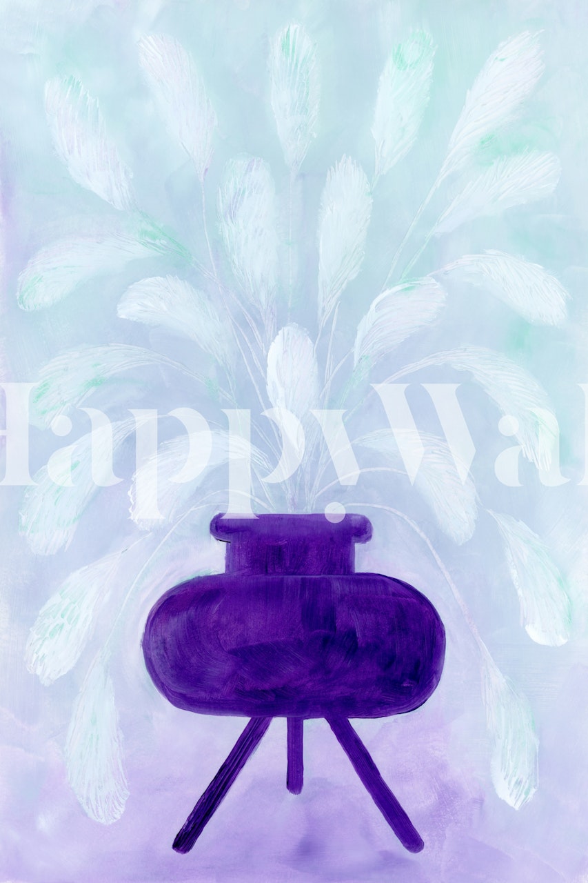 Lacey's vase wallpaper design in a room