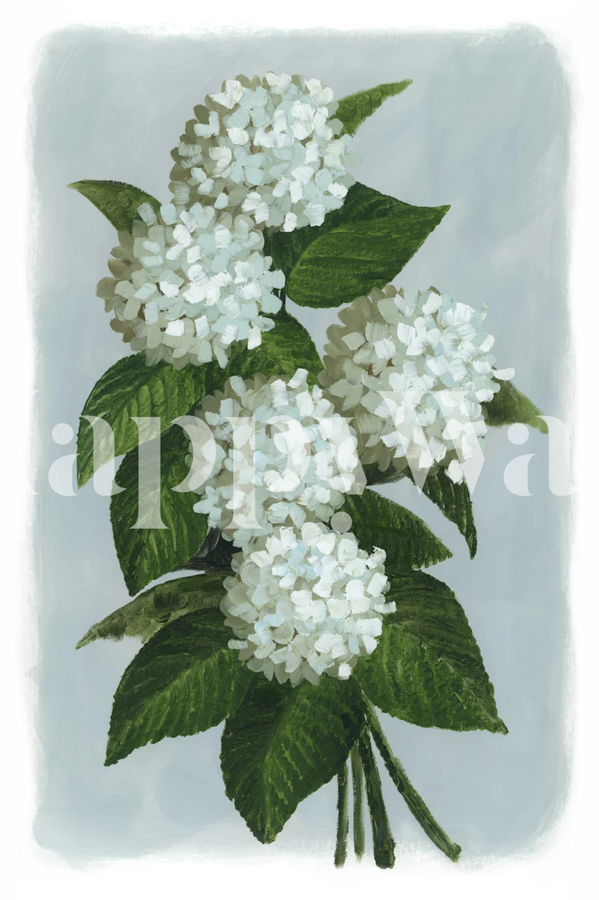 Papel de parede Bluma hydrangea bouquet em um cômodo
