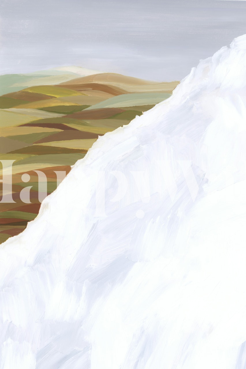 Papel de parede Landscape e snow em um quarto