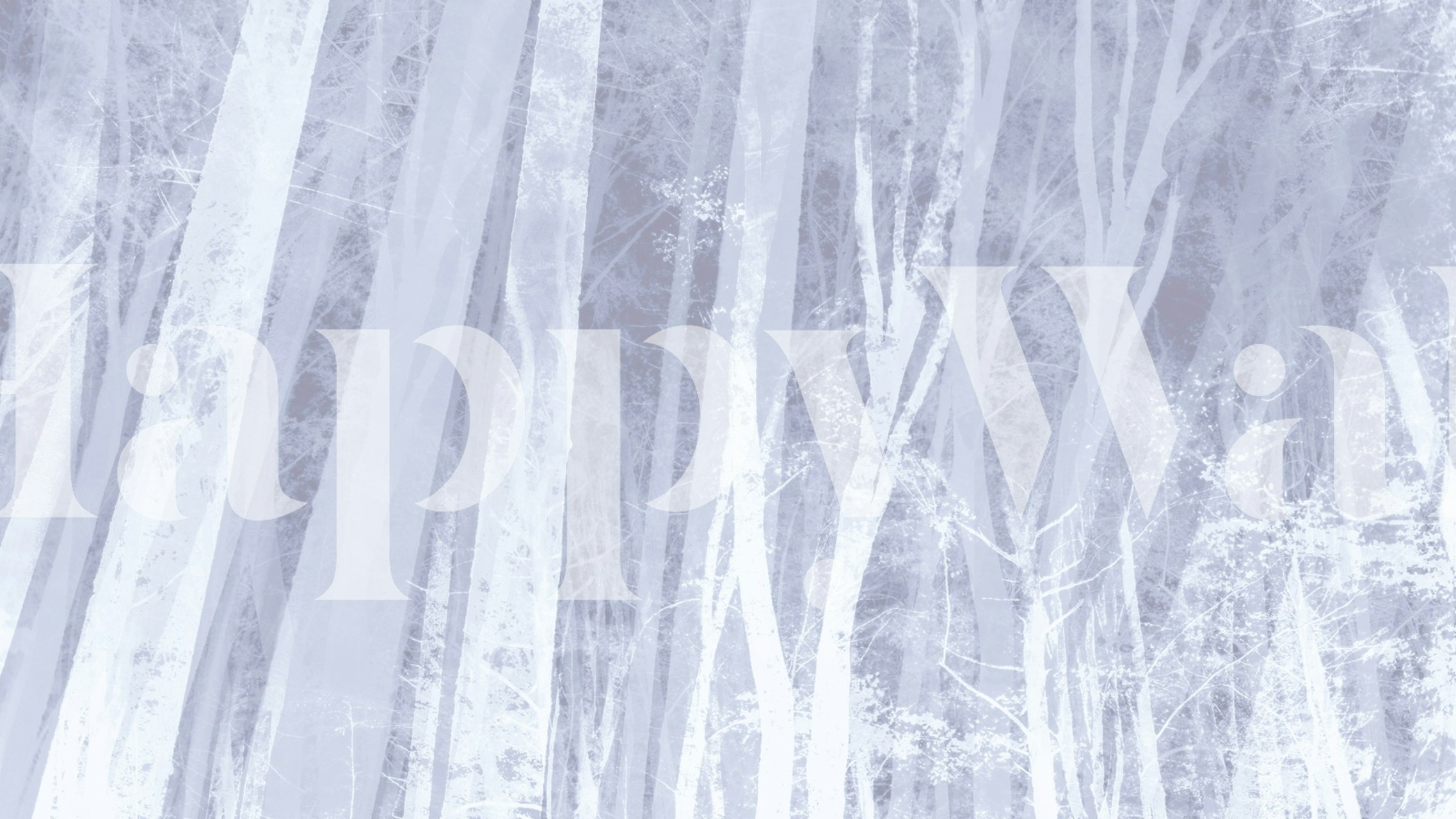 White birch trees on a gray background wallpaper