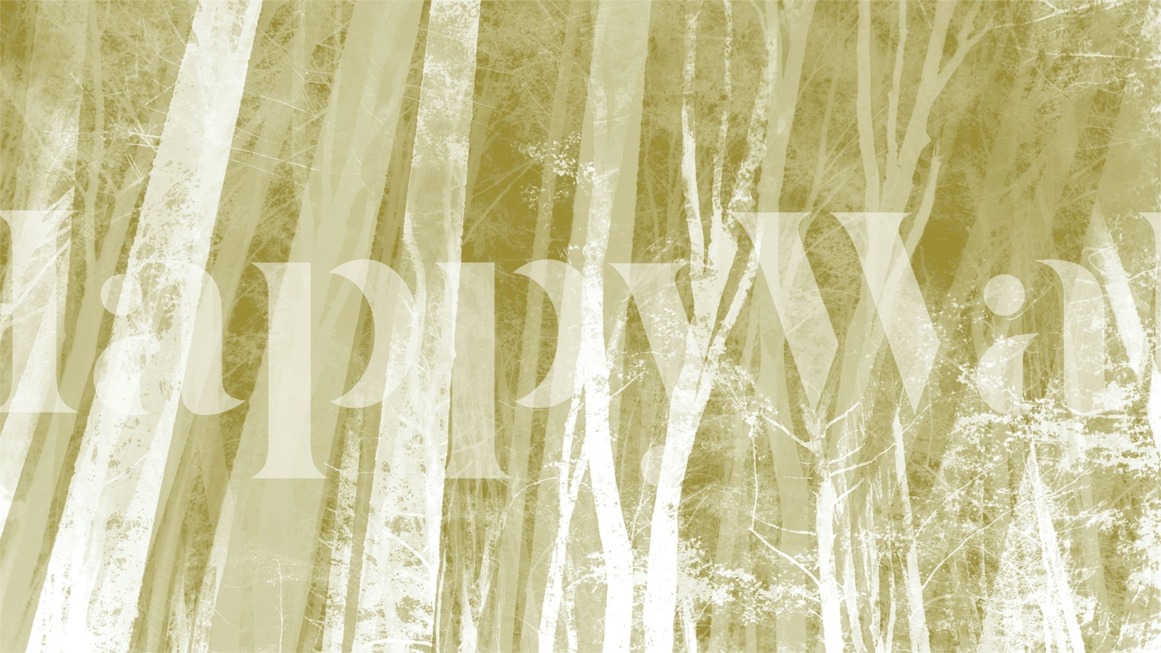 Golden Woodland Bliss tapetti huoneessa