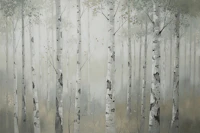 Whispering Birch Grove carta da parati