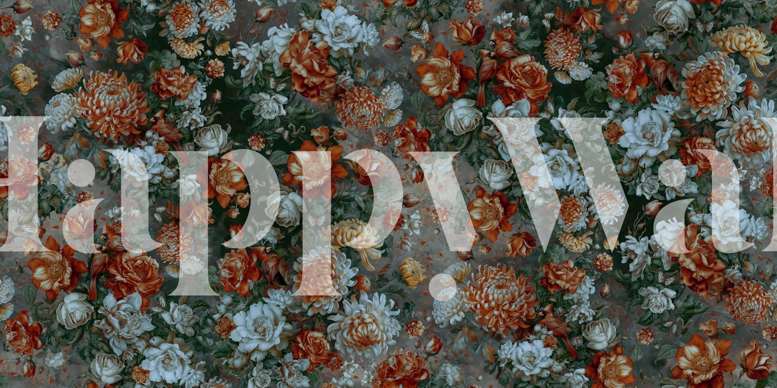 Blomstrete tapetdesign i et rom