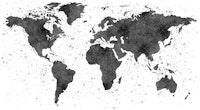 World Map Mural Black ταπετσαρία