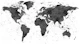 World Map Mural Black