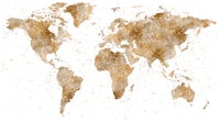 World Map Mural Coffee ταπετσαρία