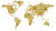 World Map Mural Gold