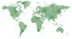 World Map Mural Sage Green
