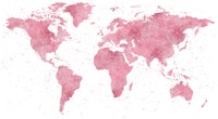World Map Mural Pink ταπετσαρία