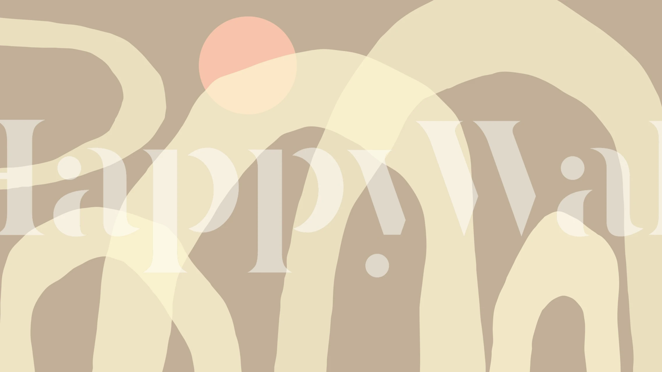 Elegant Beige Arcs wallpaper in a room