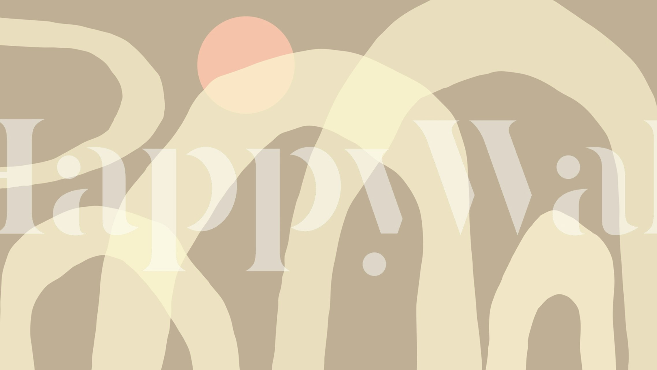 Elegant Beige Arcs wallpaper in a room