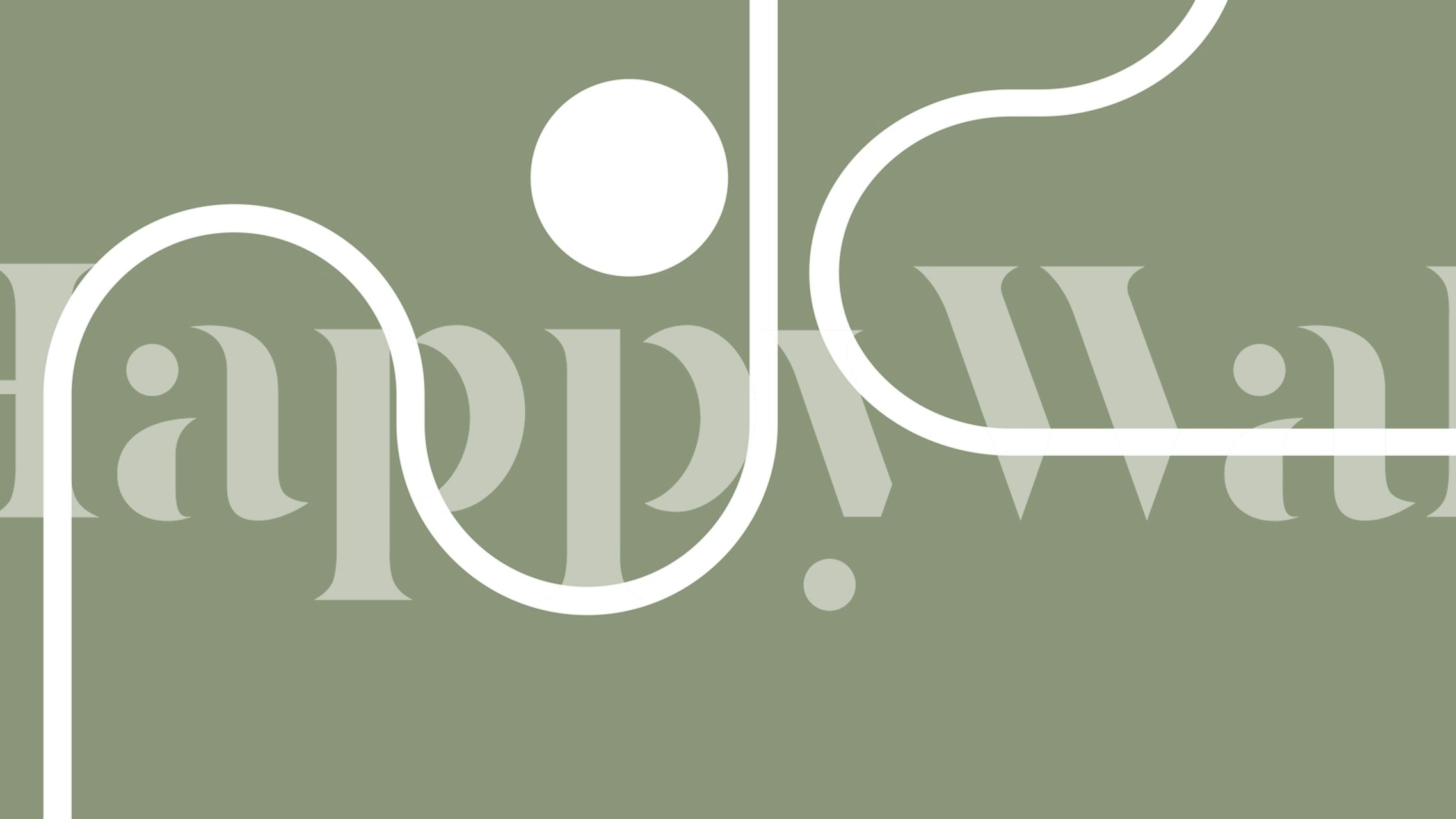 Abstract white line patterns on green background wallpaper