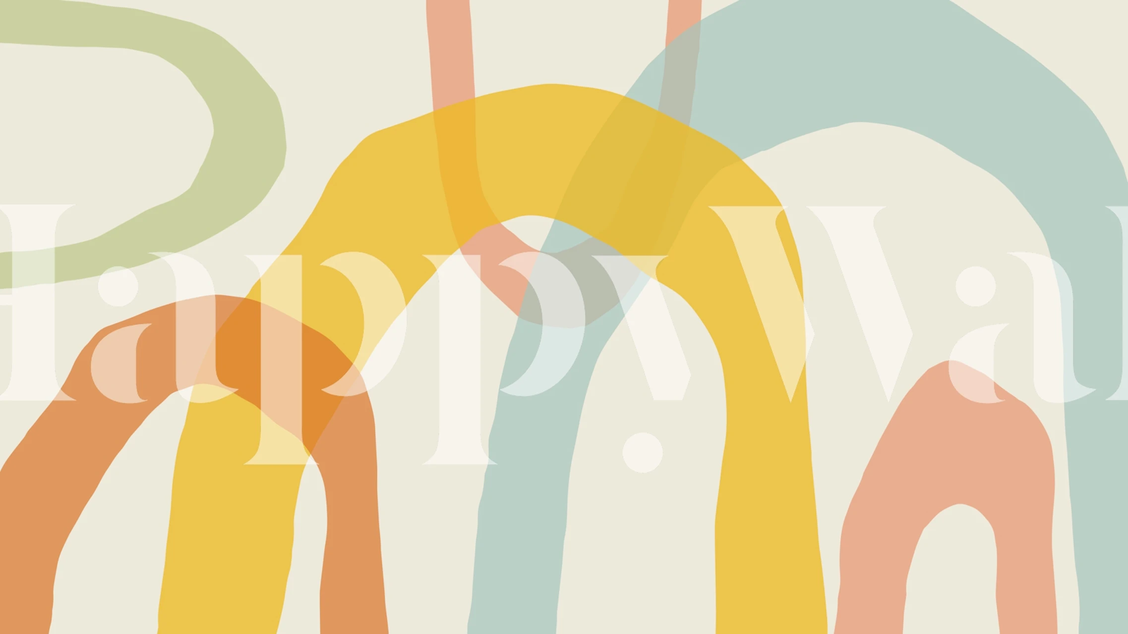 Abstract Arcs Decor wallpaper in a room