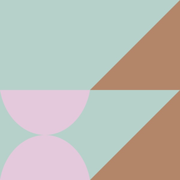 Bright Mint Pastel Geometric Shapes Pattern