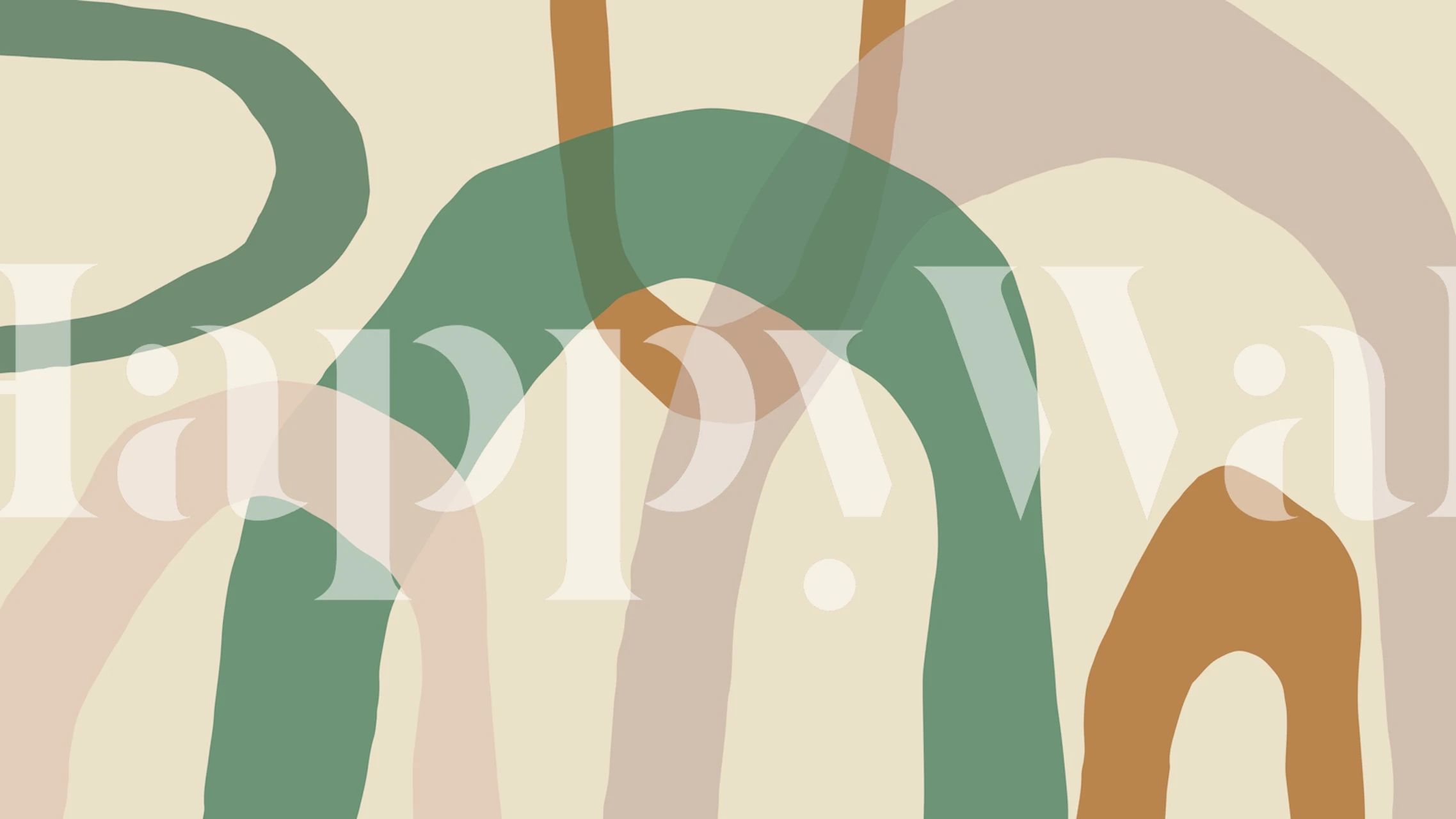 Design de papier peint Contemporary Arcs dans une pièce