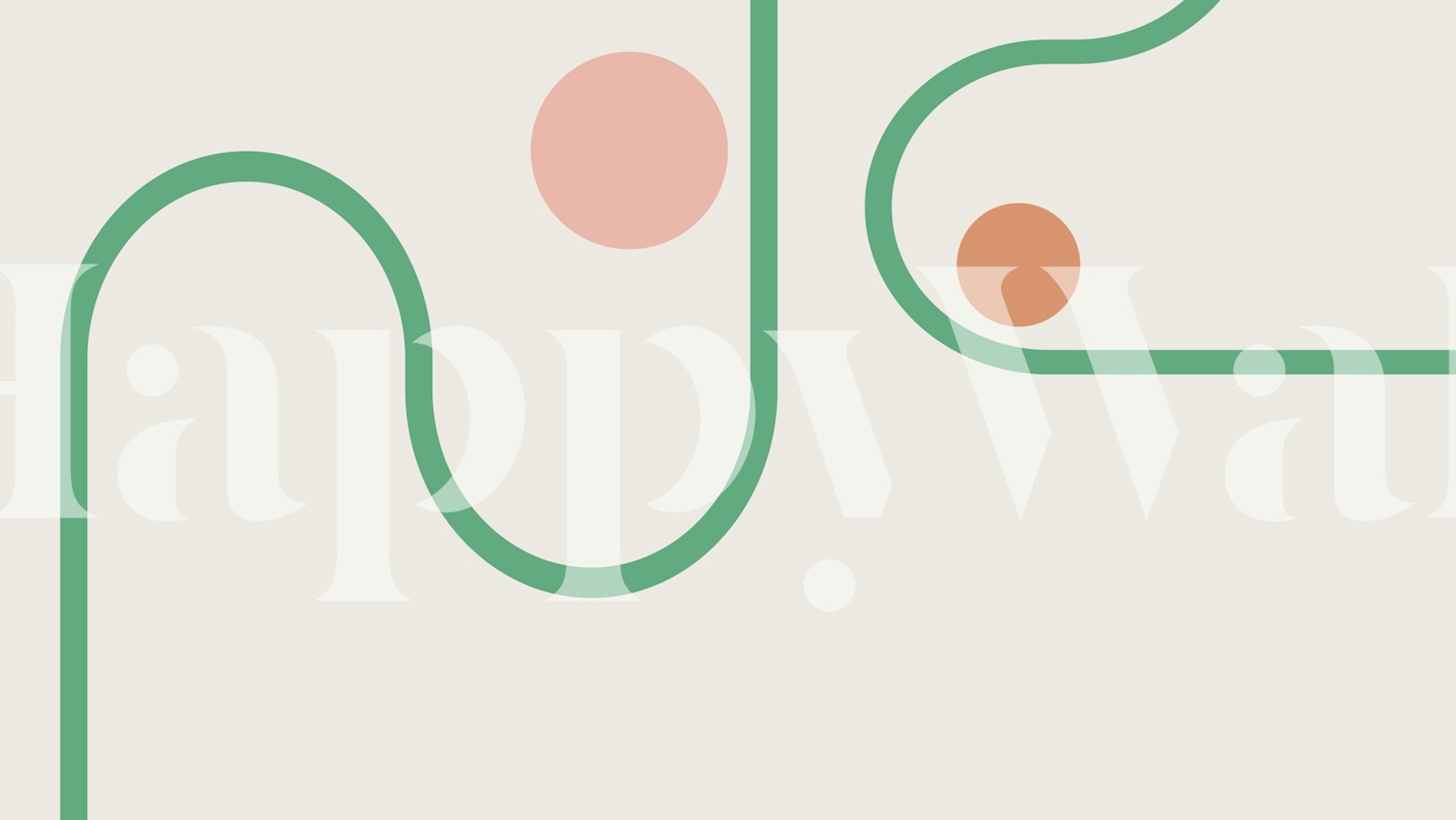 Póster Minimalist Modern Curves en una habitación