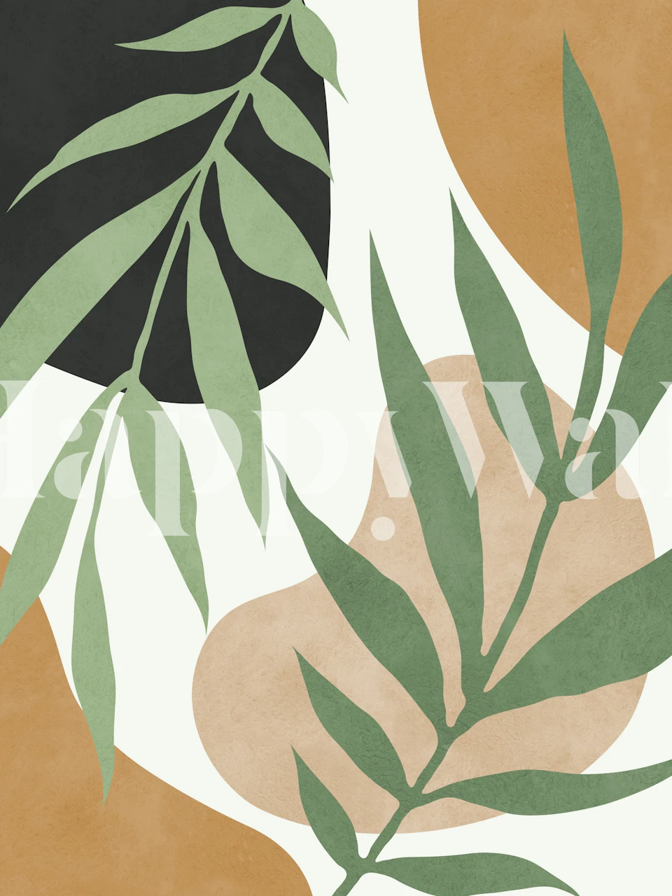 Papel de parede Tropical Foliage Charm em um quarto