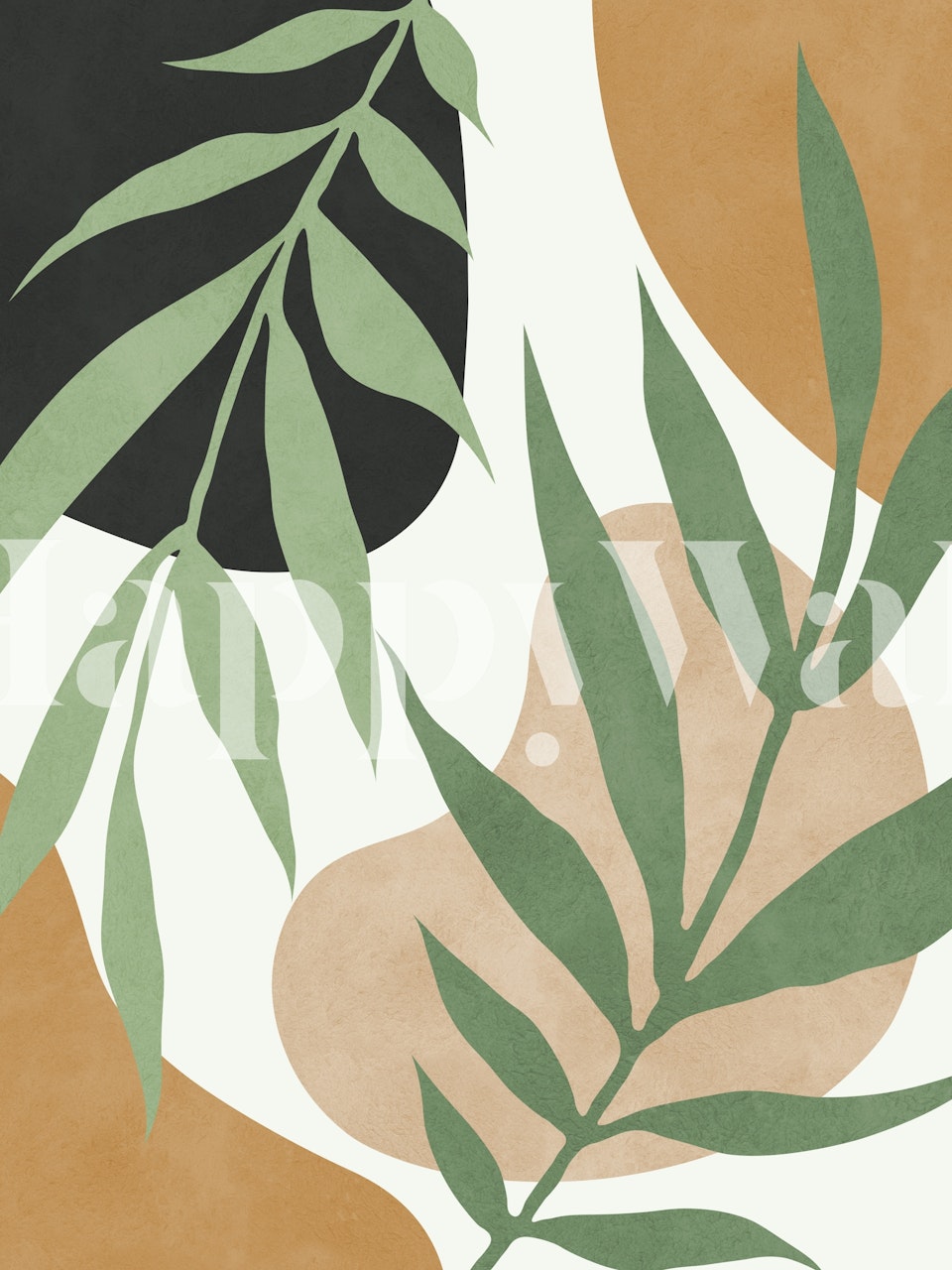 Tropical Foliage Charm wallpaper in a room