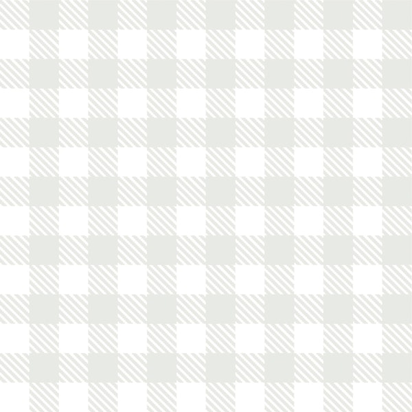 Charming Classic Gingham Pattern Gray White