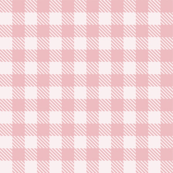 Charming Classic Gingham Pattern Pink Blush