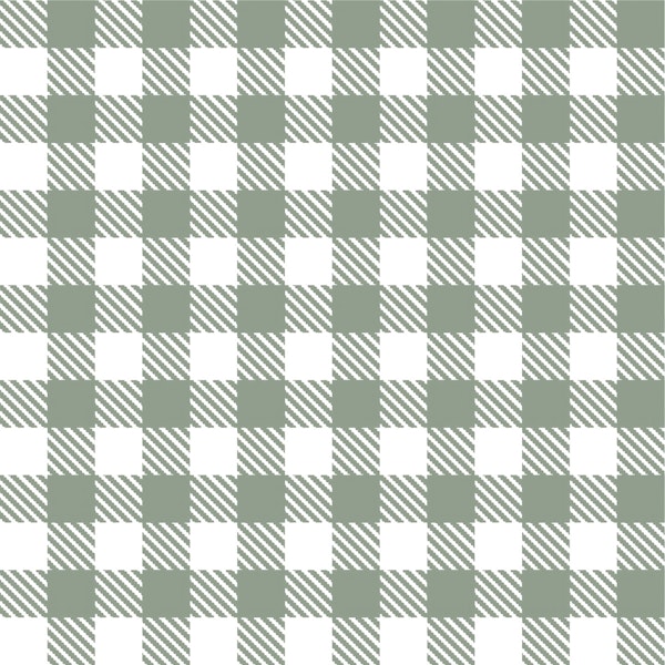 Charming Classic Gingham Pattern Green White