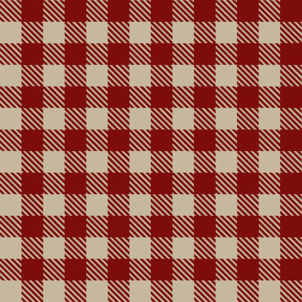Charming Classic Gingham Pattern Red Sand