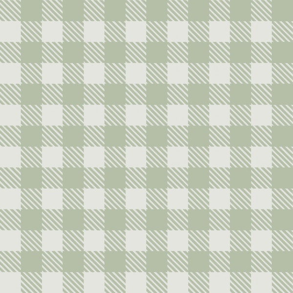 Charming Classic Gingham Pattern Green Sand