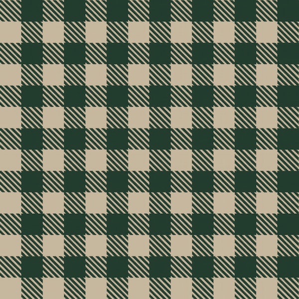 Charming Classic Gingham Pattern Green Sand