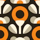 Retro Geo Harmony Brown Yellow