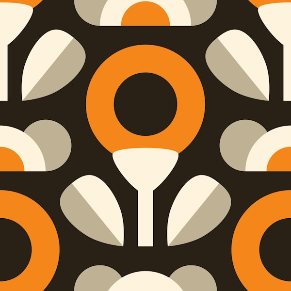 Retro Geo Harmony Brown Yellow