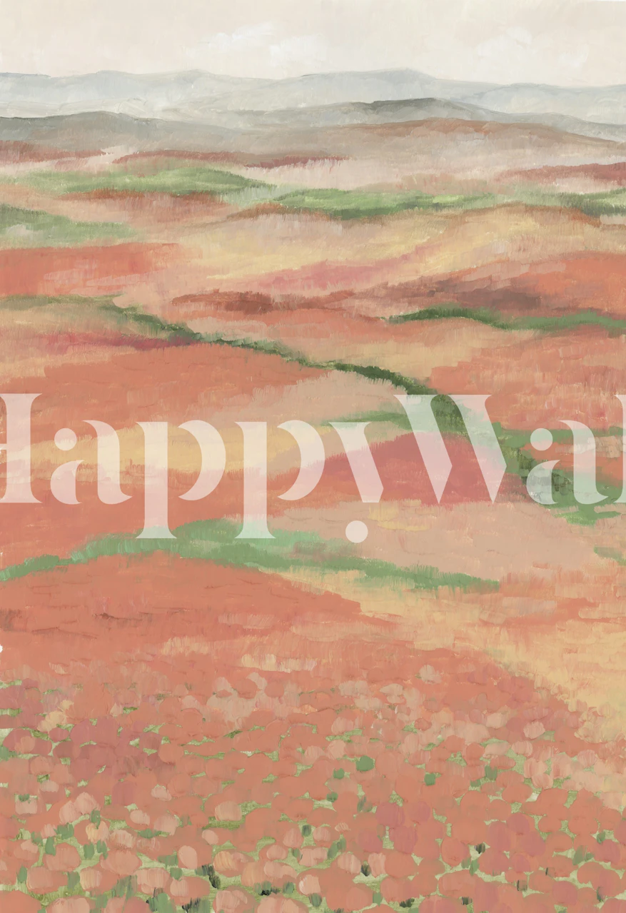 Ozias coral landscape tapet i et rum