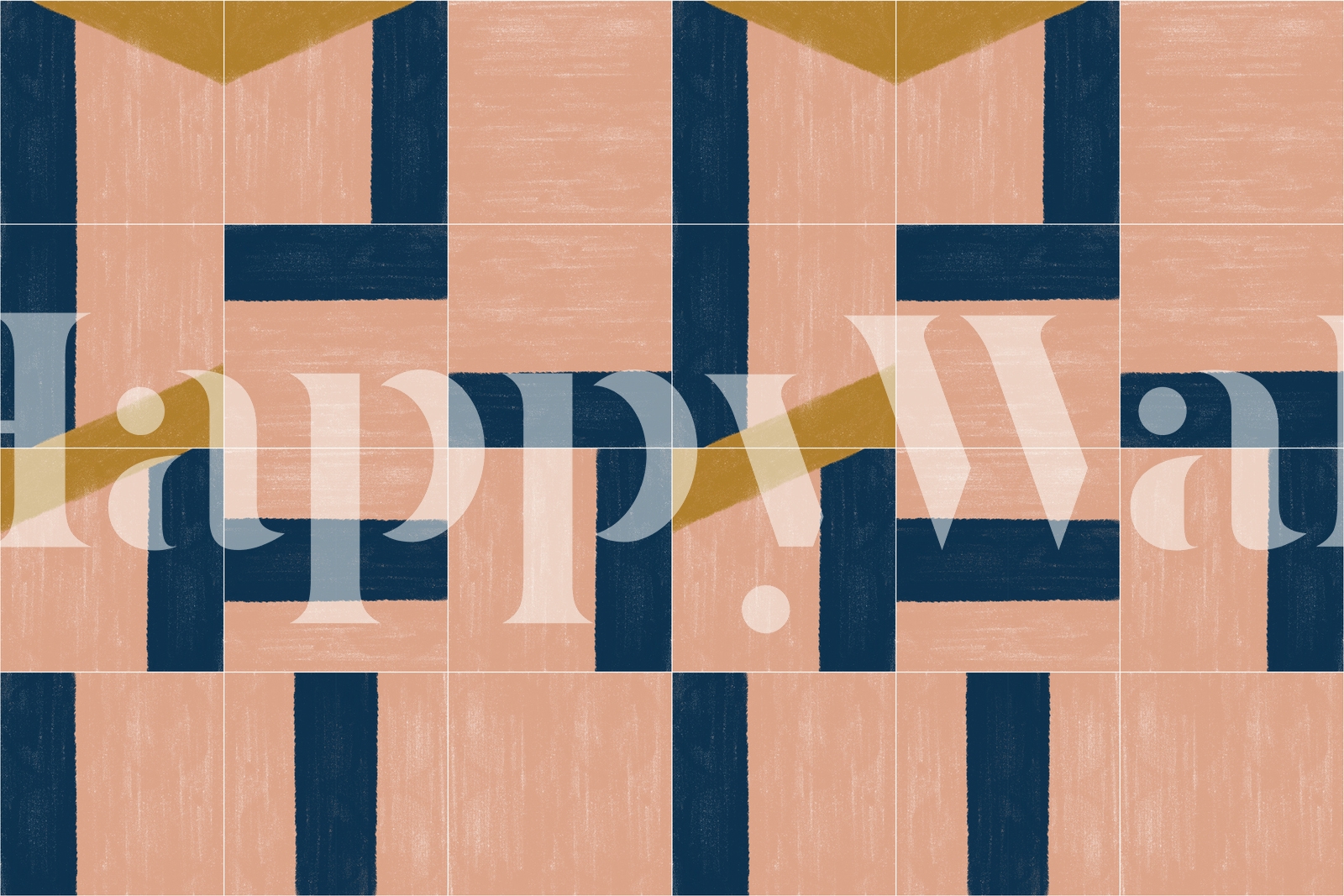 Painted Wall Tiles Two Tapeta | Happywall