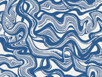 Blue Fluid Lines carta da parati