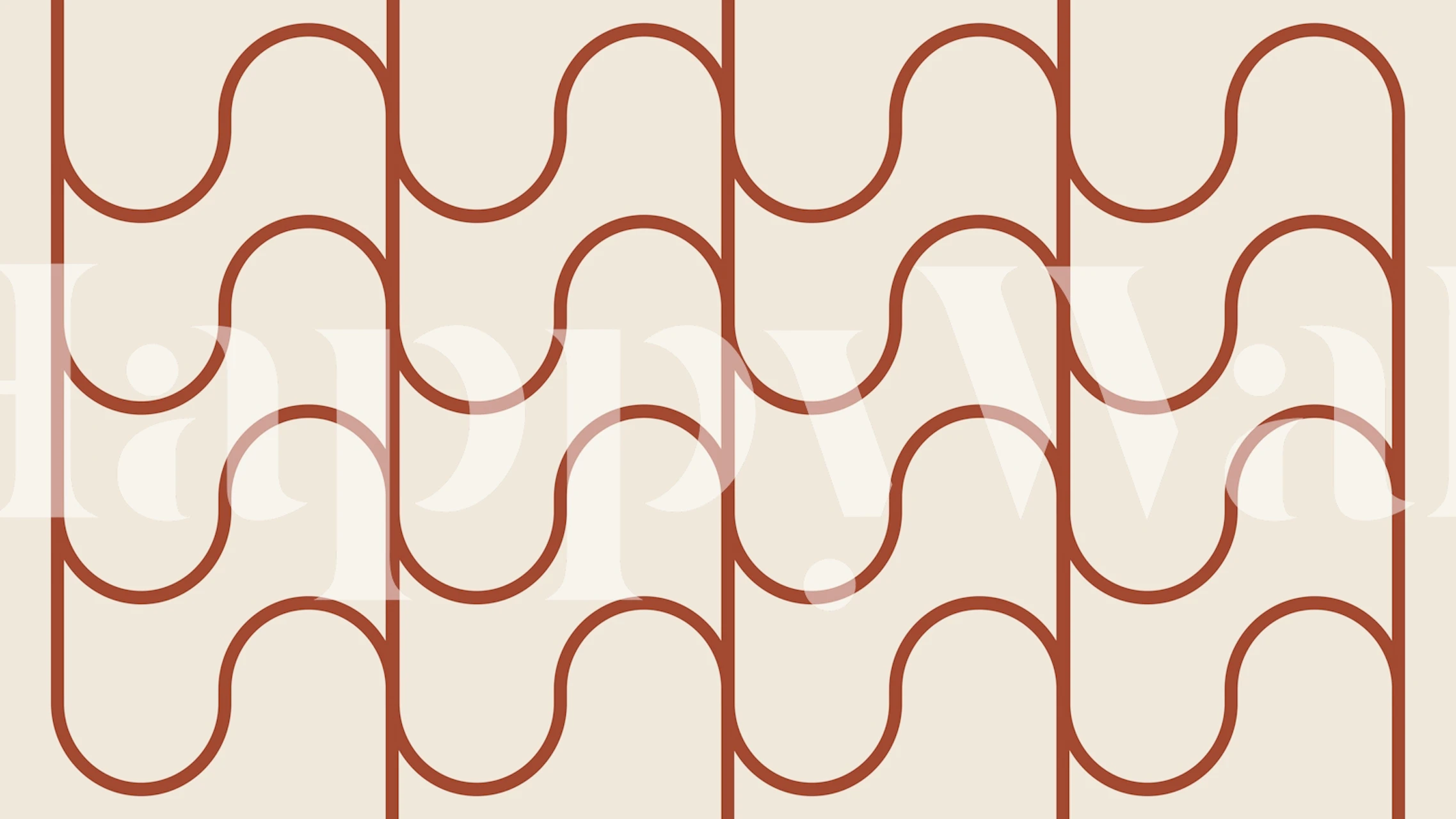 Retro Curves Design tapet i et rom