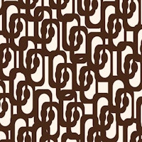 Mid Century Modern Loops Dark Brown and Cream wallpaper