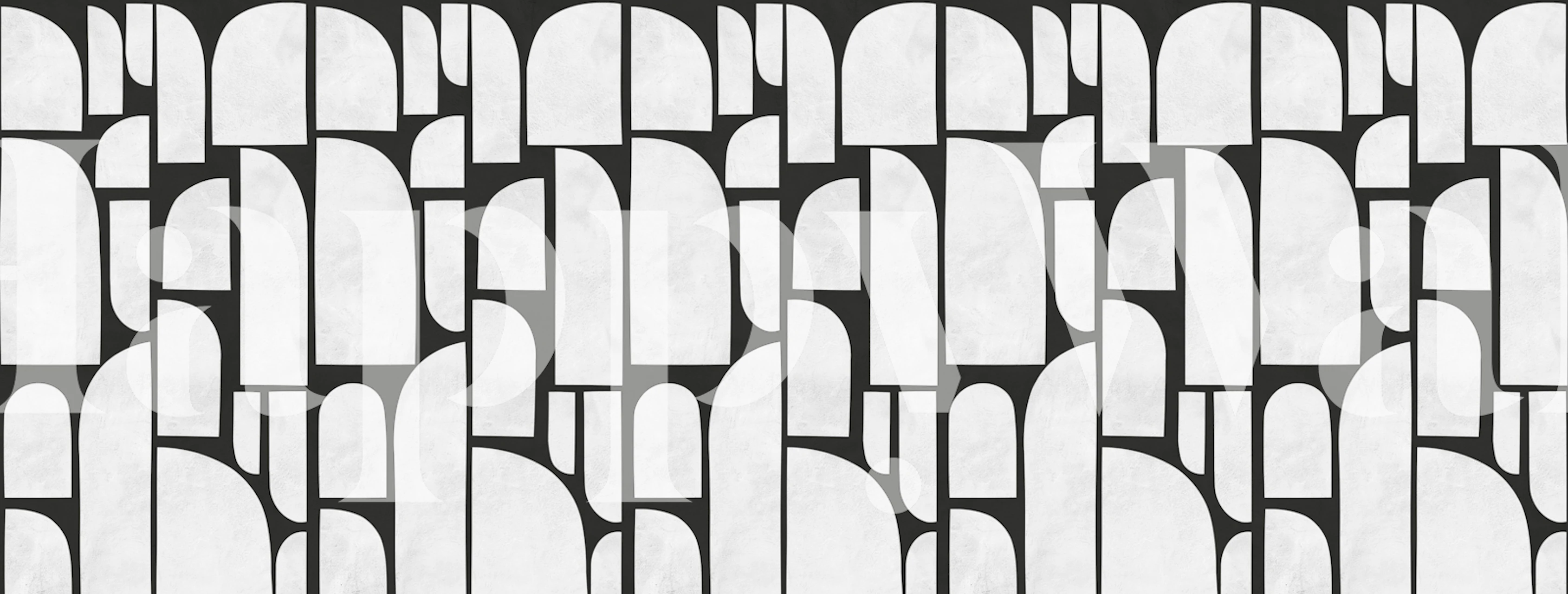 Abstract Arches wallpaper dans une pièce moderne