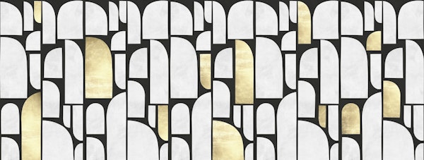 Golden Arcs Abstract Decor