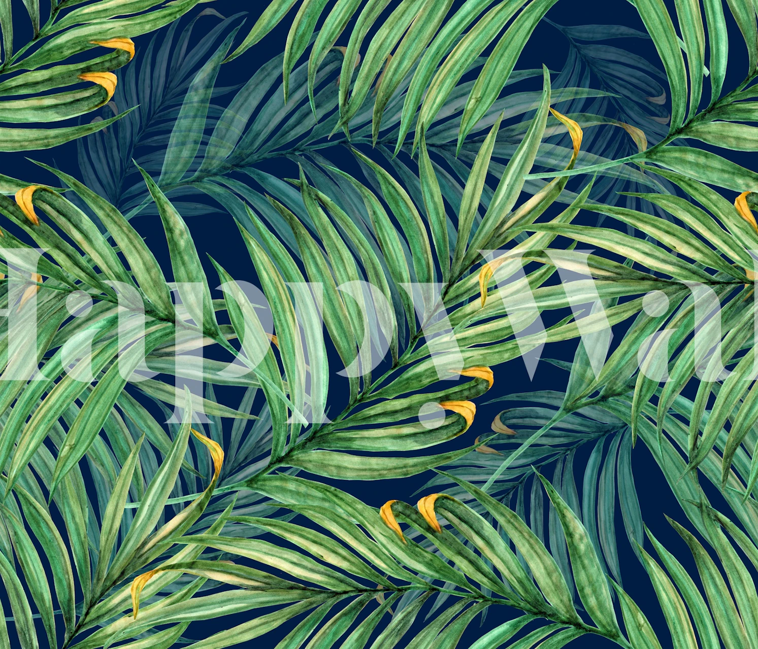 Palm leaves wallpaper i et rom