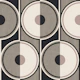 Retro circles beige brown