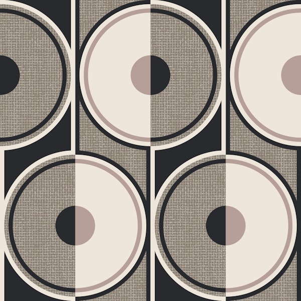 Retro circles beige brown