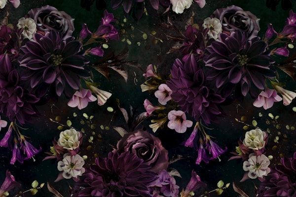 Midnight Floral Embrace