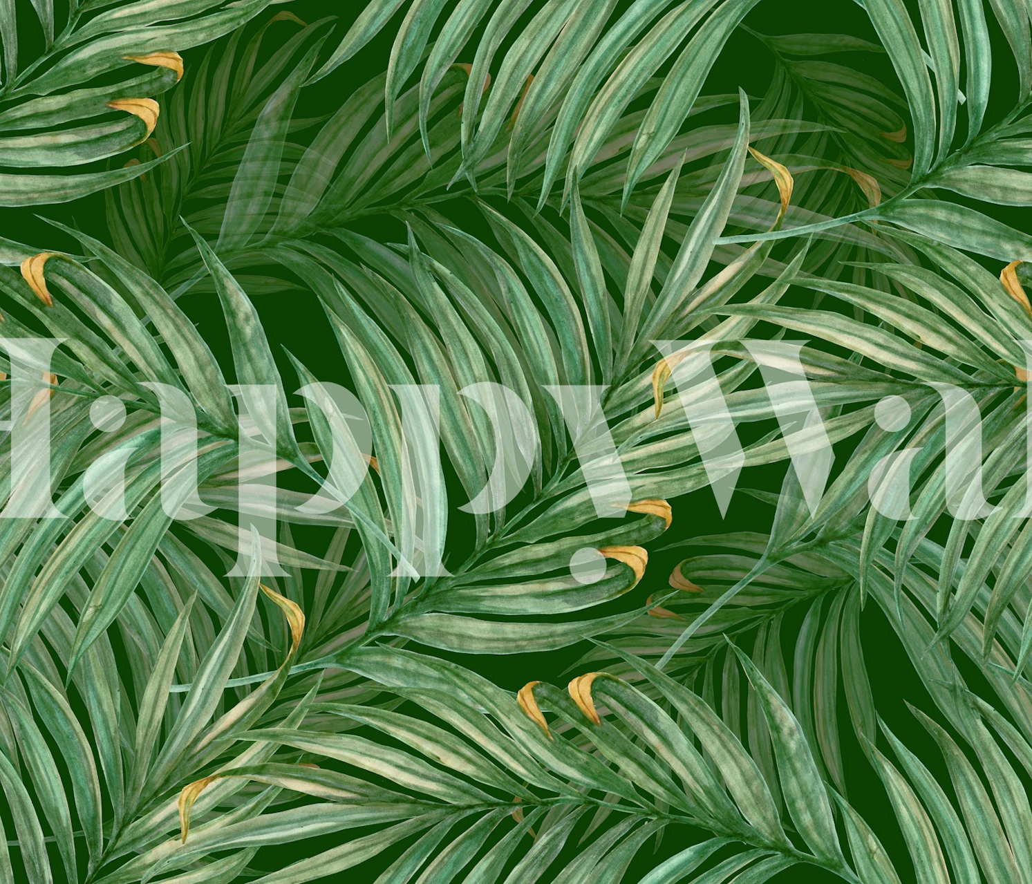 Palm Leaves wallpaper in een kamer