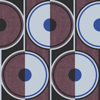 Retro circles dark berry wallpaper