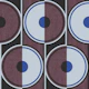 Retro circles dark berry