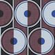 Small Retro circles dark berry