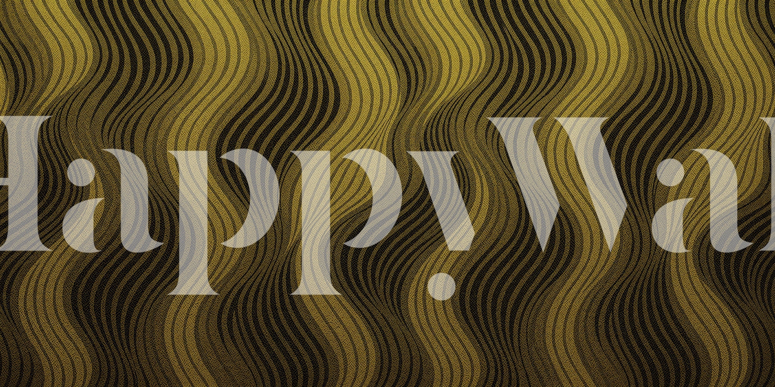Papel de parede Golden Japan Waves em um ambiente
